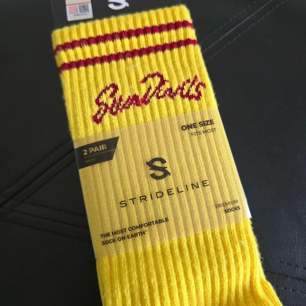 Strideline ASU Sundevils Socks Size Medium/Large 2 pair New Arizona State